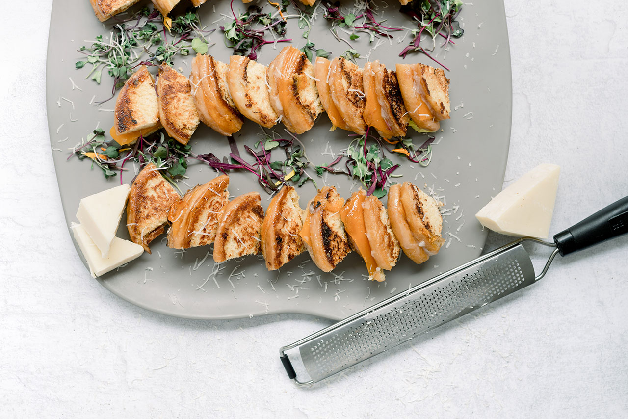 mini grilled cheese donut bites