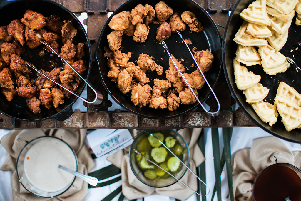 Fried Chicken and Waffles Station