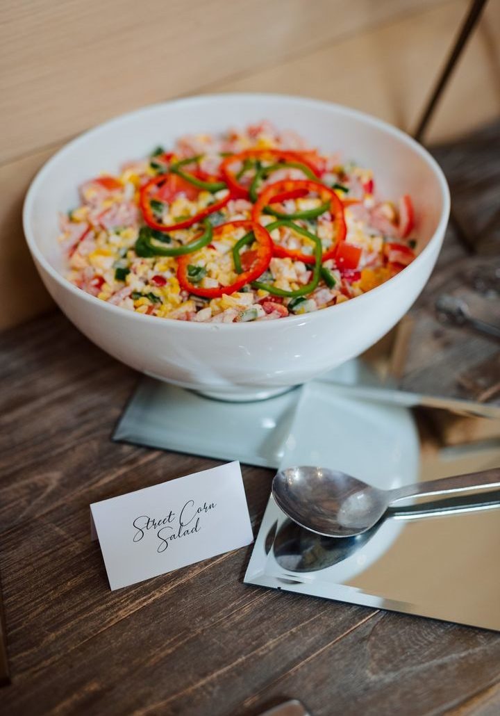 Street Corn Salad on Taco Bar