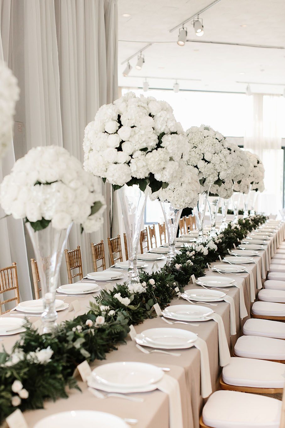 Elegant Spring Wedding Reception Head Table