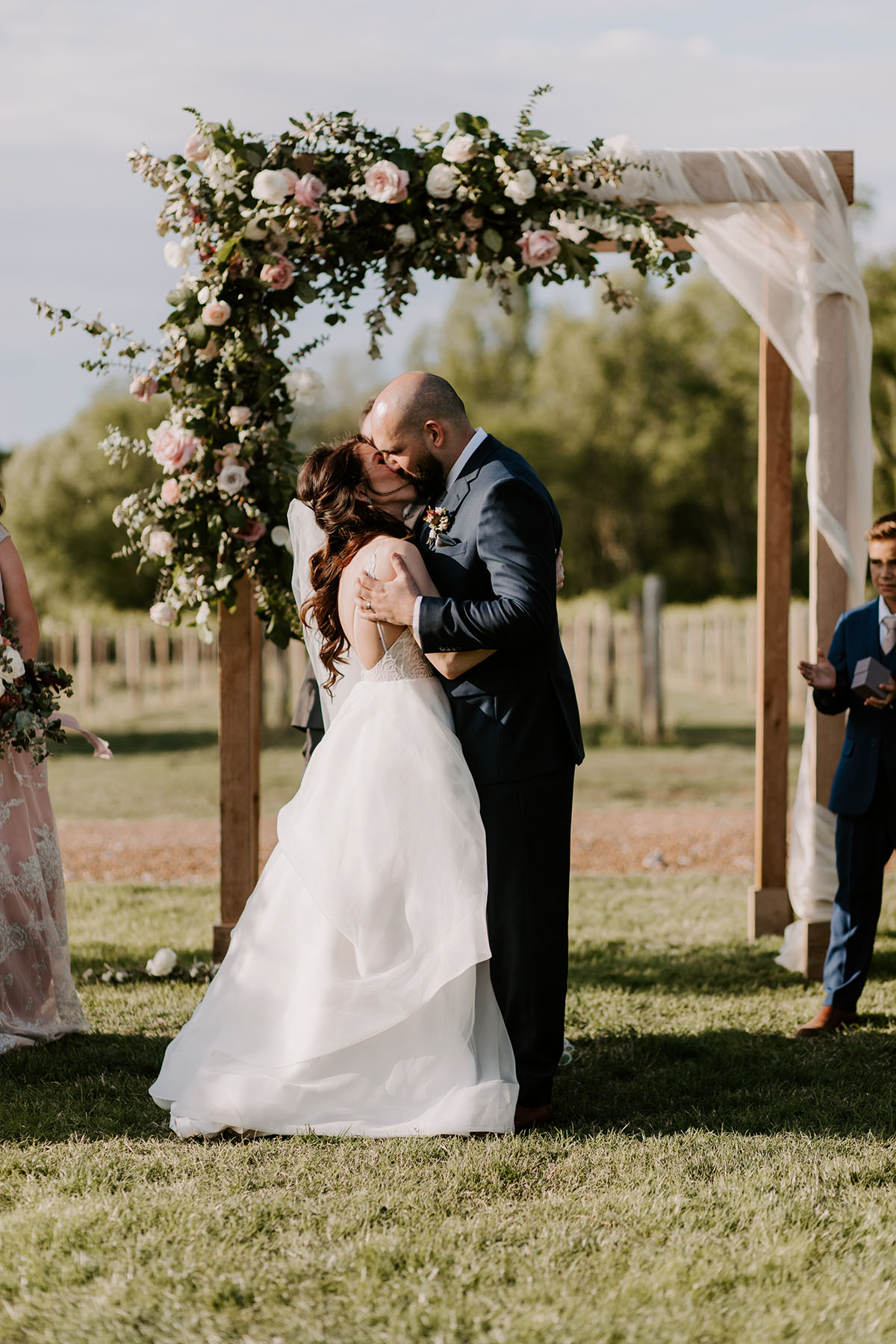 Kristen and Gabe's First Kiss as Husband and Wife