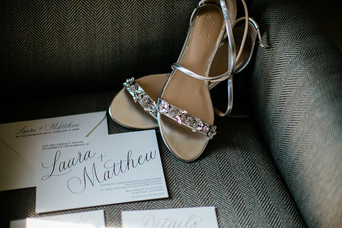 Wedding Invitation Suite and Bridal Shoes