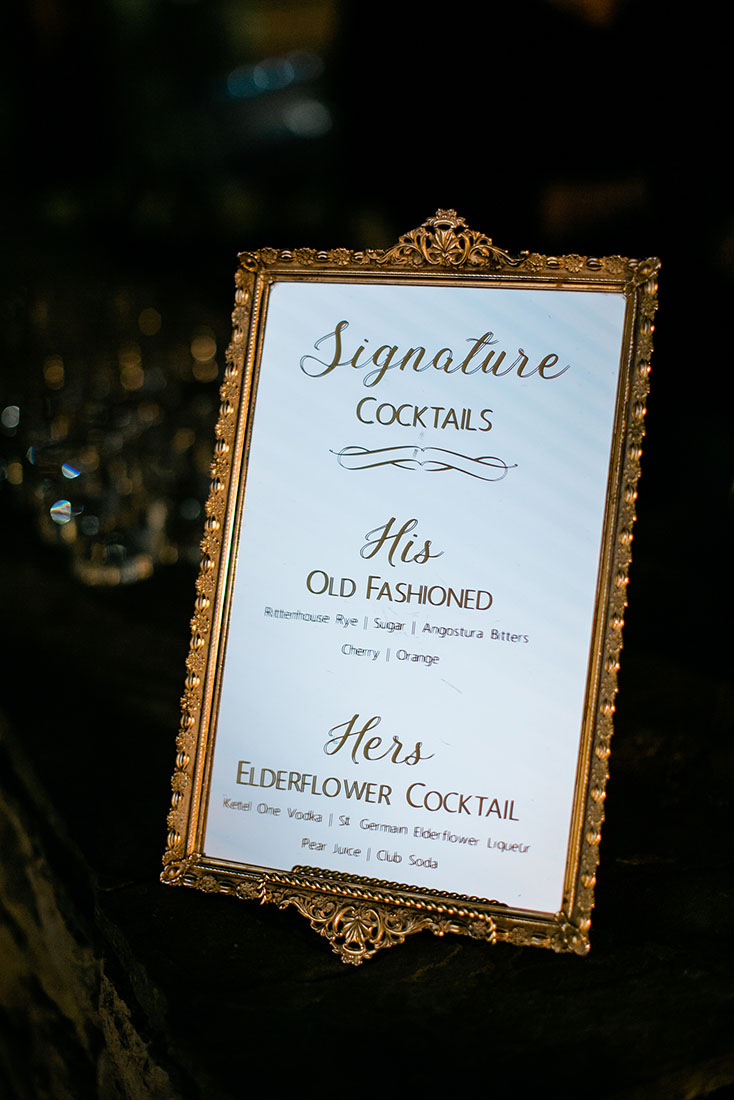 Reusable Mirror Decor Signature Cocktail Sign