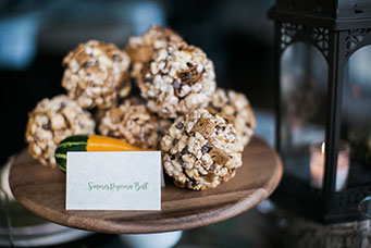 S’mores Popcorn Balls on Fall Display