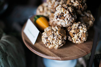 S’mores Popcorn Balls on Fall Display