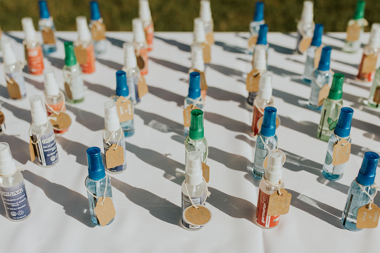 Mini Hand Sanitizers With Seat Assignments