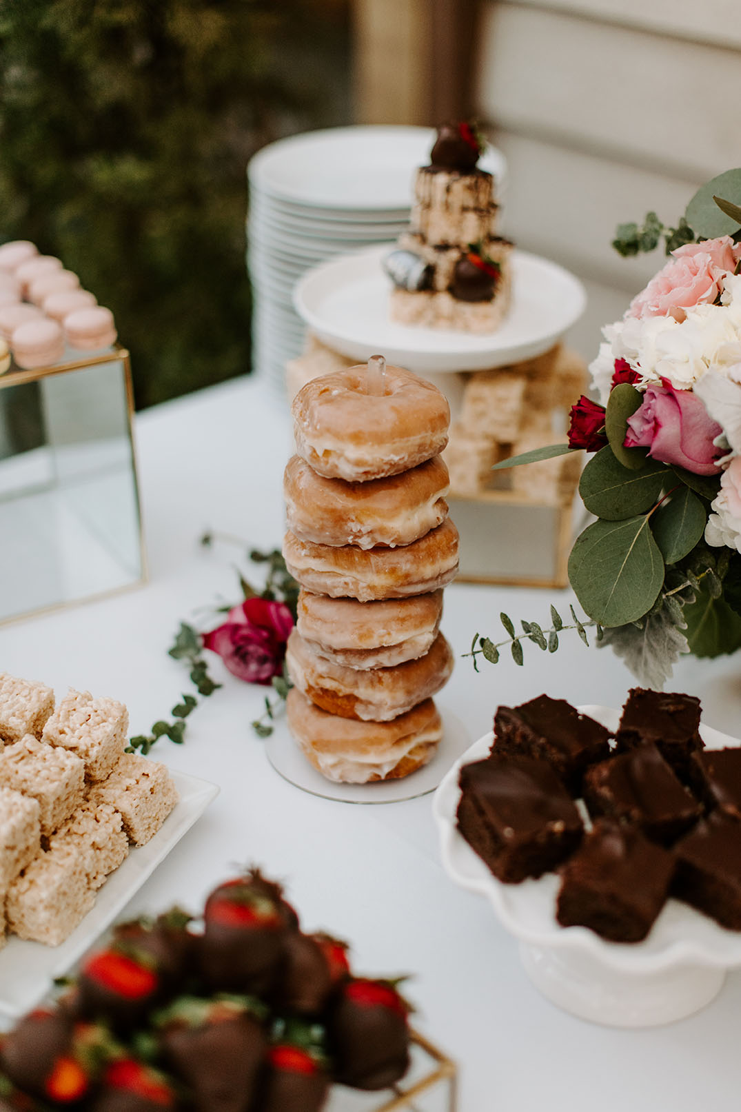 Garden Wedding Reception Dessert Table