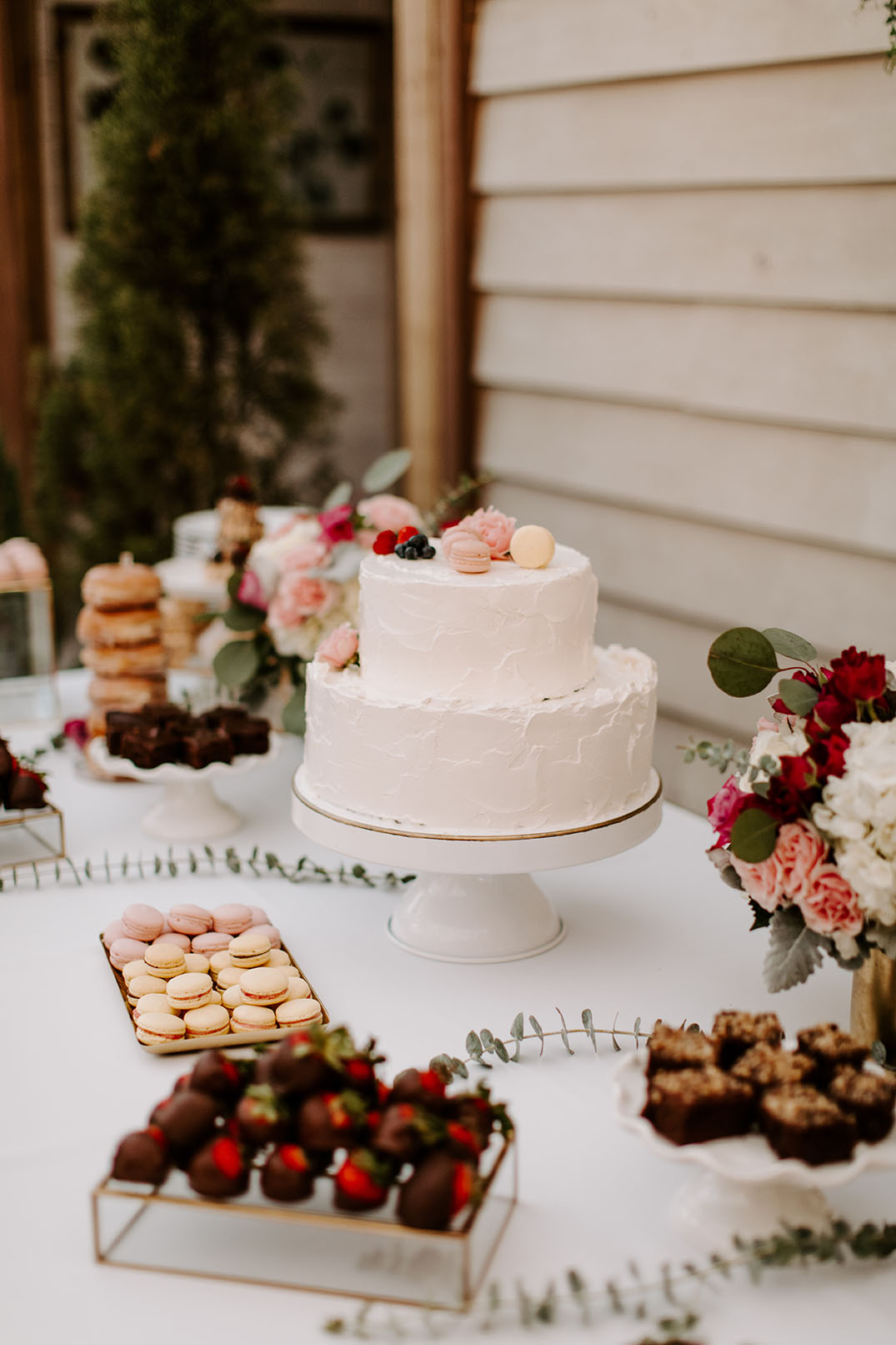 Garden Wedding Reception Dessert Table