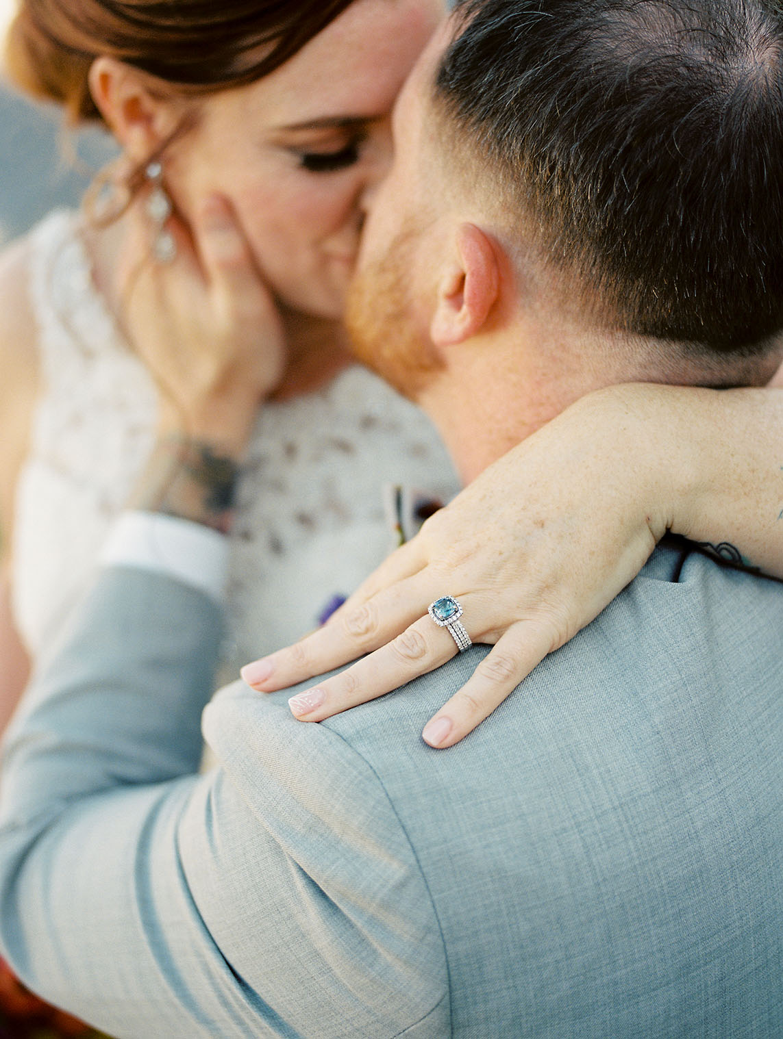 Bride and Groom Kissing