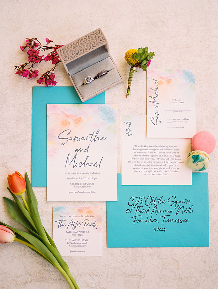 Colorful Wedding Invitation Suite