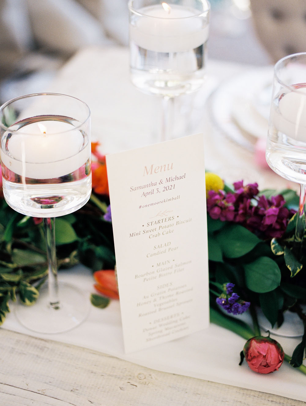 Wedding Reception Menu