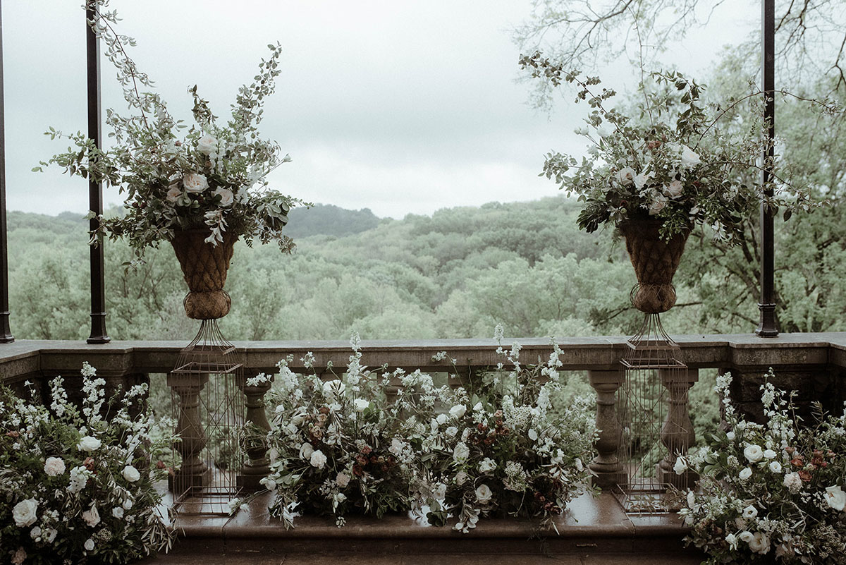 Romantic Garden Wedding Ceremony Altar