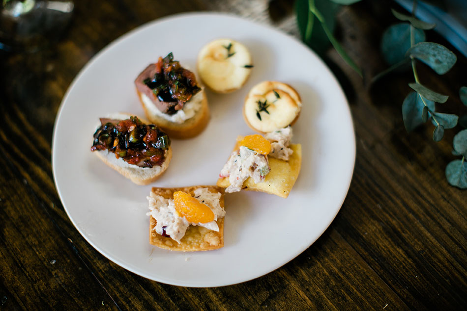 Selection of Plated Hors d'Oeuvres