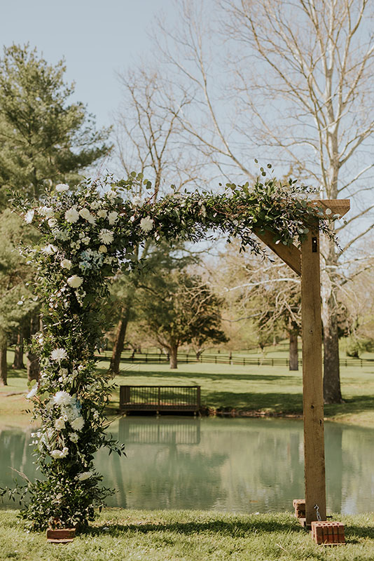 Ceremony arch with flowers