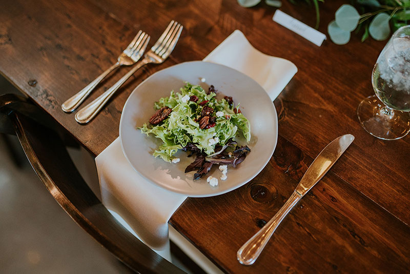 Plated cranberry salad