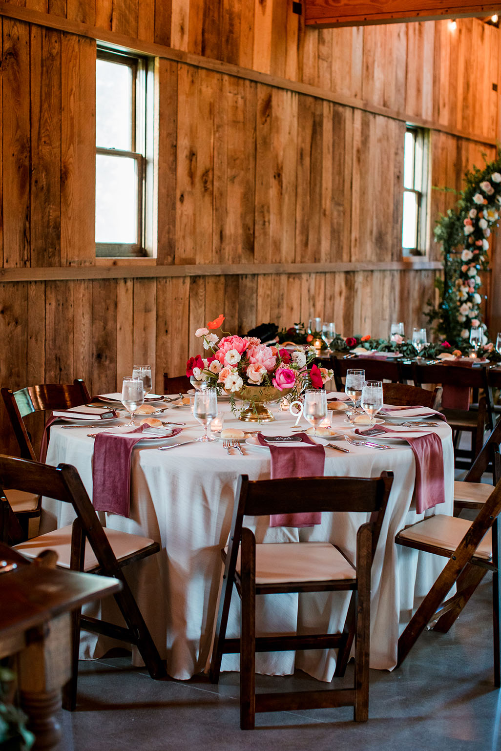 Colorful Wedding Reception Table Setup