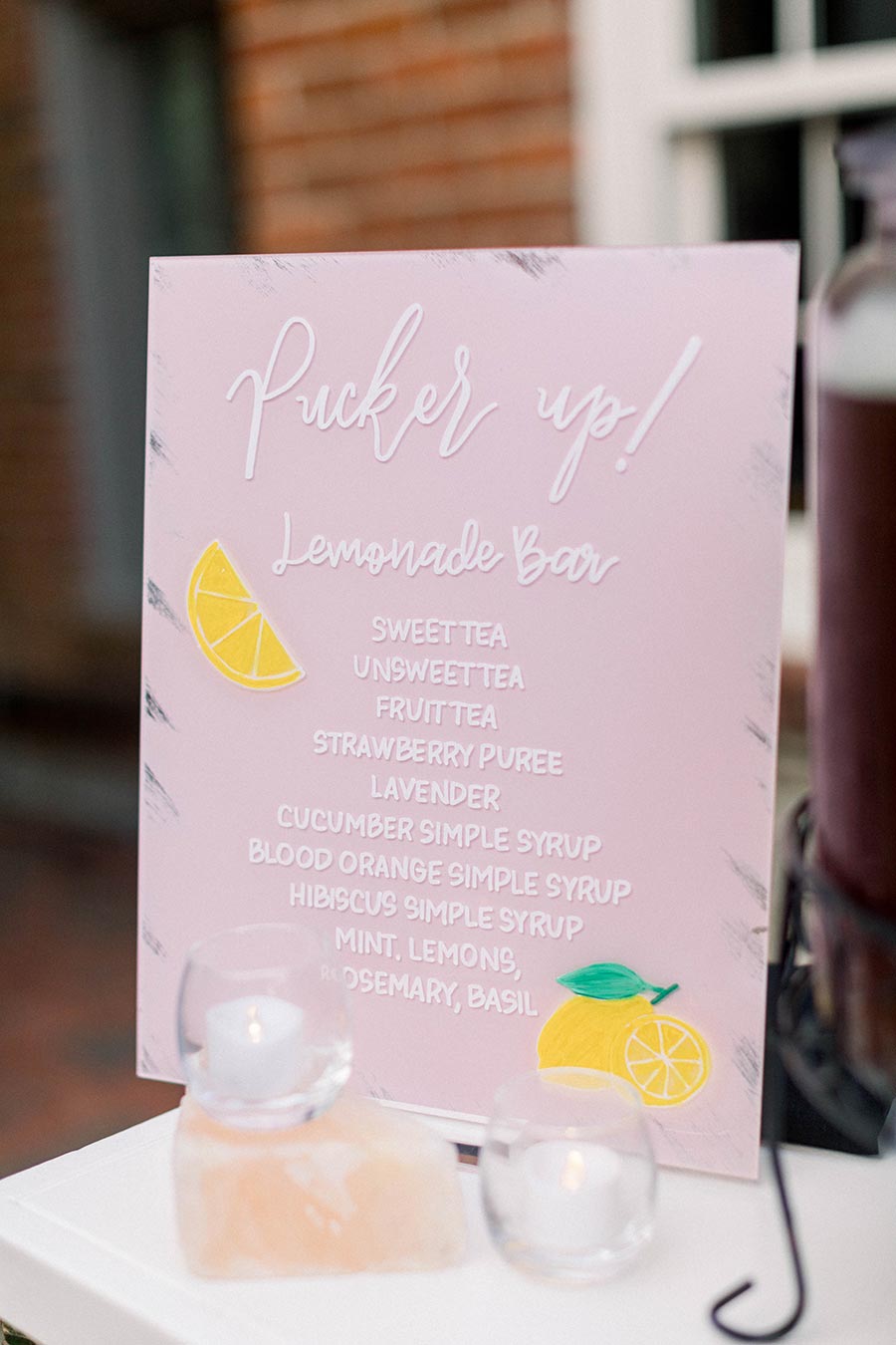 Pucker Up Lemonade Bar Sign