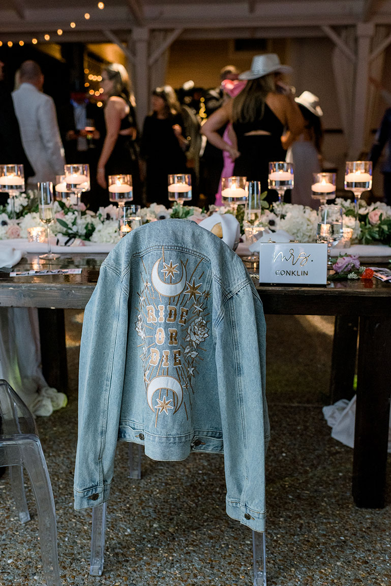 custom wedding jean jacket