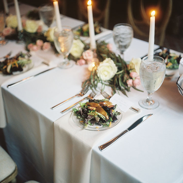 wedding plated salad