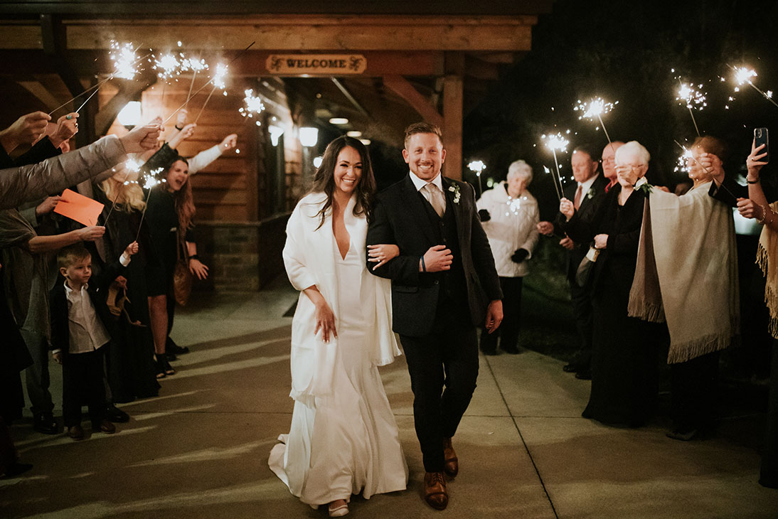 wedding sparkler exit