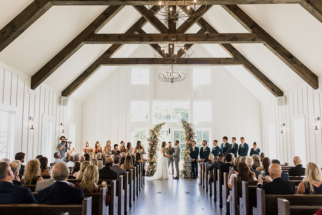 wedding ceremony at the venue at birchwood