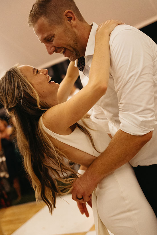 bride and groom first dance