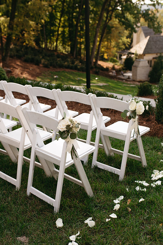 outdoor wedding ceremony set up